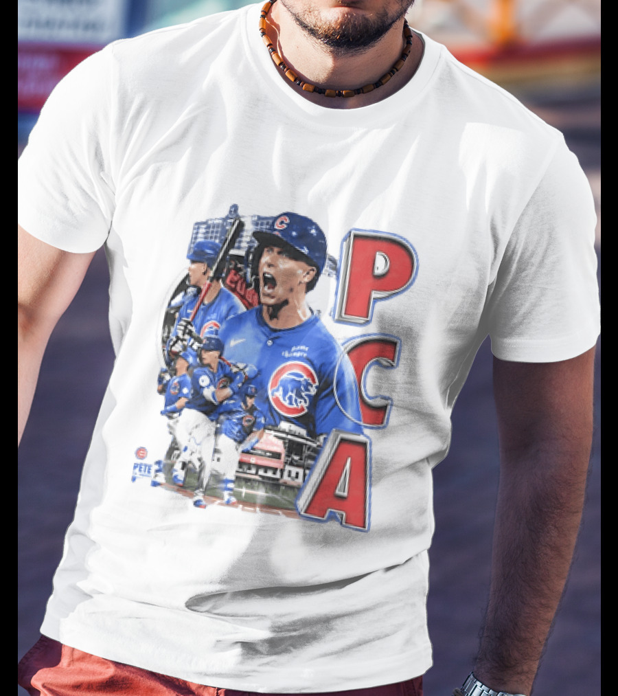 PCA Pete Crow Armstrong Chicago Cubs Baseball Collage T-Shirt