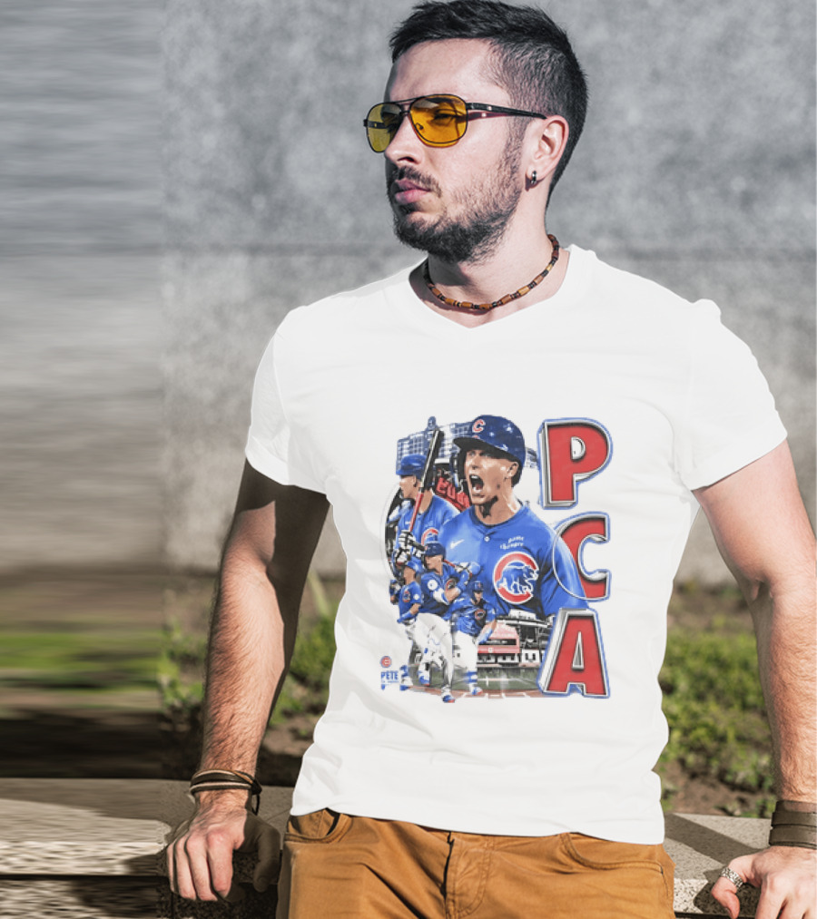 PCA Pete Crow Armstrong Chicago Cubs Baseball Collage T-Shirt
