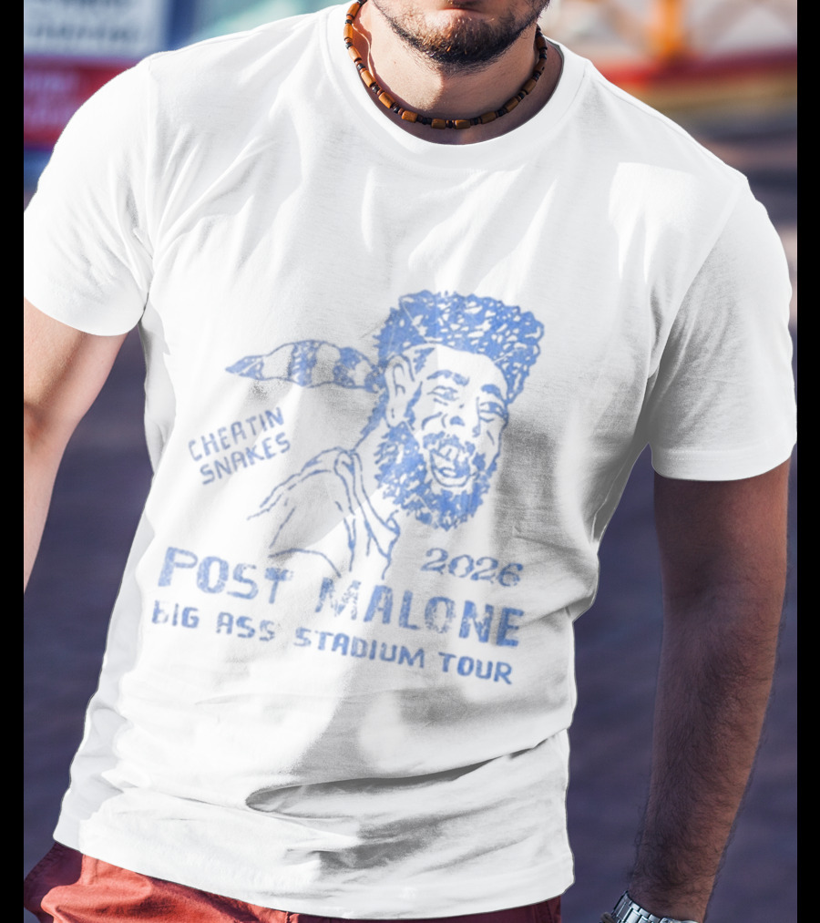 Post Malone Cheatin Snakes 2023 Big Ass Stadium Tour T-Shirt