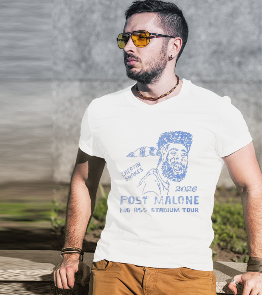 Post Malone Cheatin Snakes 2023 Big Ass Stadium Tour T-Shirt