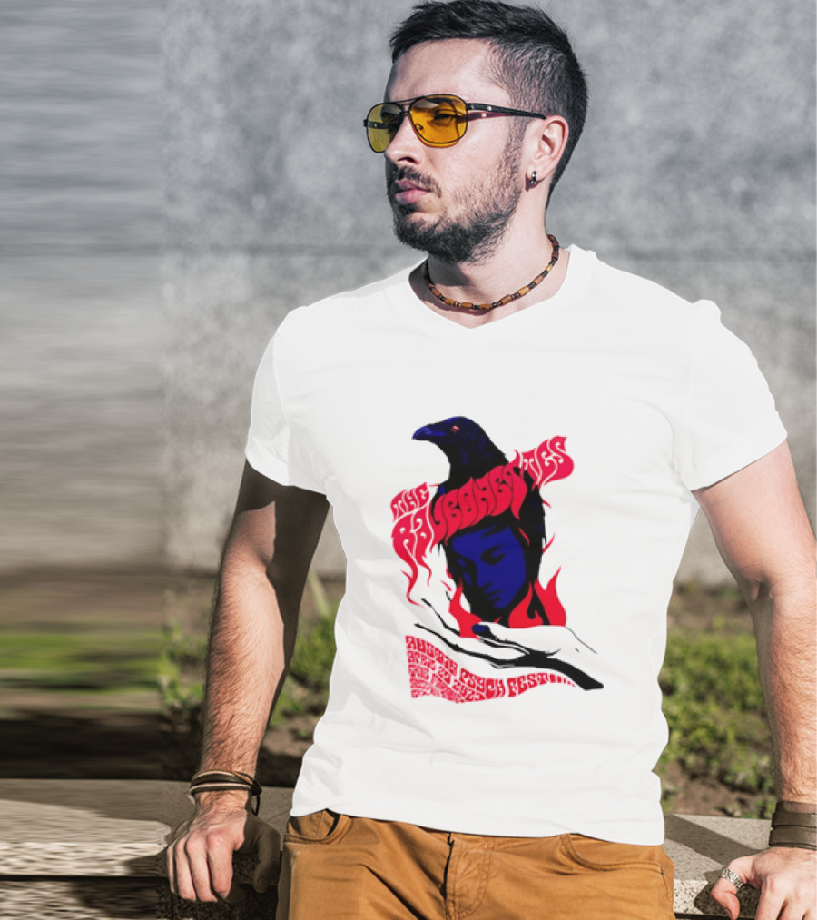 Raveonettes Austin Psych Fest Crow Fire Elements 2014 T-Shirt