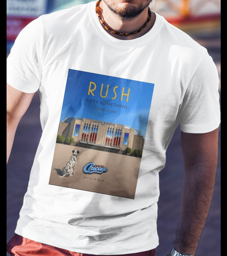 Rush Fifty Something Tour 2026 Chicago United Center July 16 18 20 22 Event T-Shirt