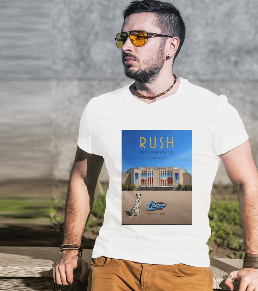 Rush Fifty Something Tour 2026 Chicago United Center July 16 18 20 22 Event T-Shirt