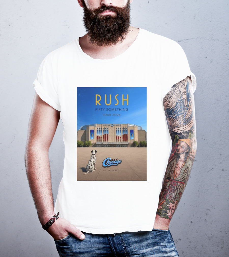 Rush Fifty Something Tour 2026 Chicago United Center July 16 18 20 22 Event T-Shirt