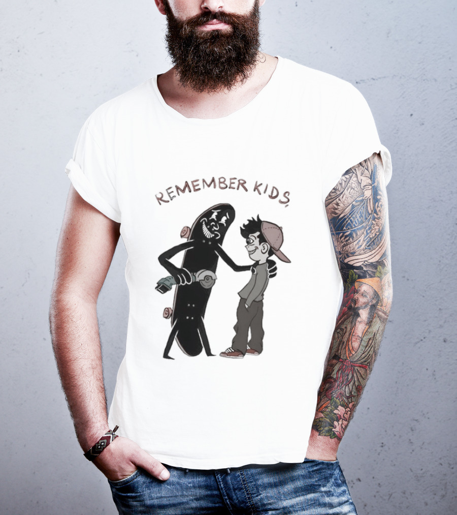Remember Kids Skateboard Flock Two Pounds Copper Gold T-Shirt