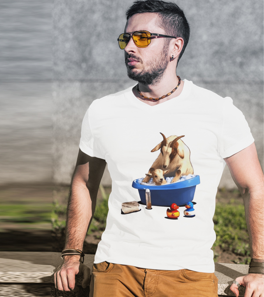 Spain Argentina Rubber Duckies Goat Bath Fun Time T-Shirt
