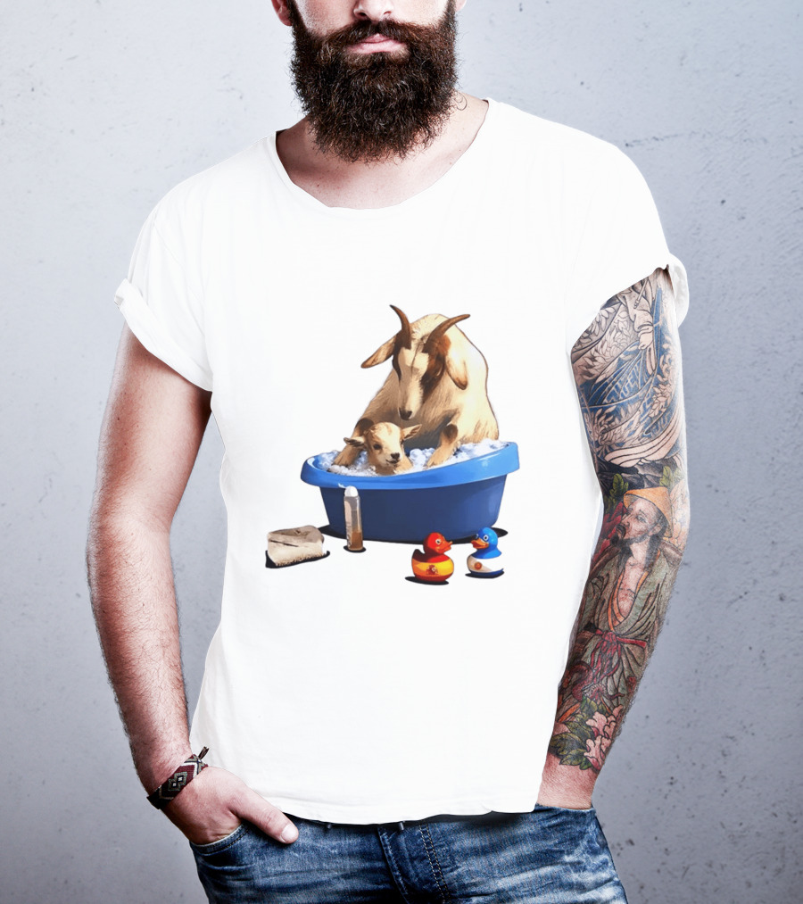 Spain Argentina Rubber Duckies Goat Bath Fun Time T-Shirt