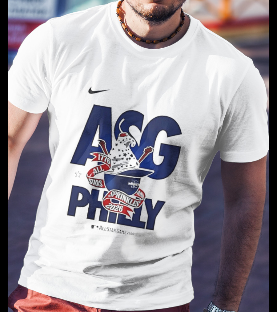 Nike MLB ASG Philly All Star Game 2026 1776 Theme Sprinkles T-Shirt