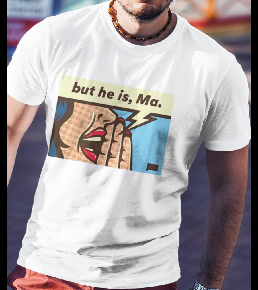 The Real Housewives Of Rhode Island But He Is Ma Pop Art Style Comic Speech Bubble T-Shirt