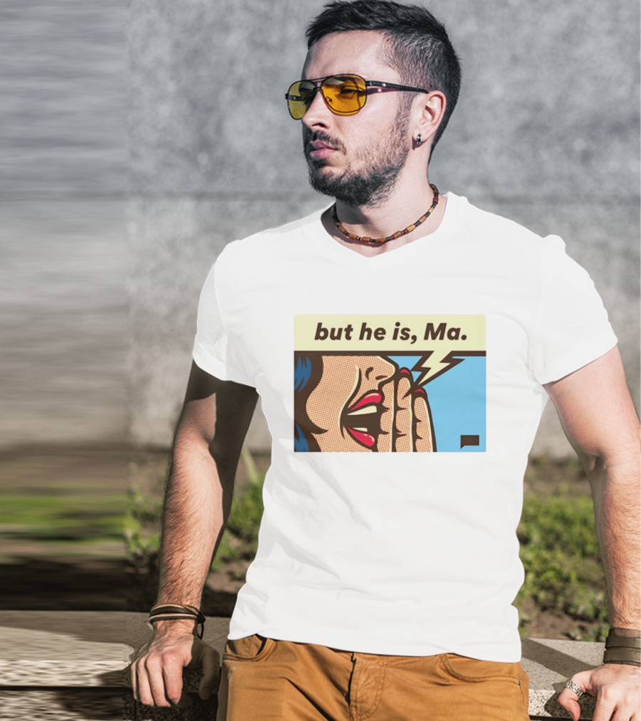 The Real Housewives Of Rhode Island But He Is Ma Pop Art Style Comic Speech Bubble T-Shirt