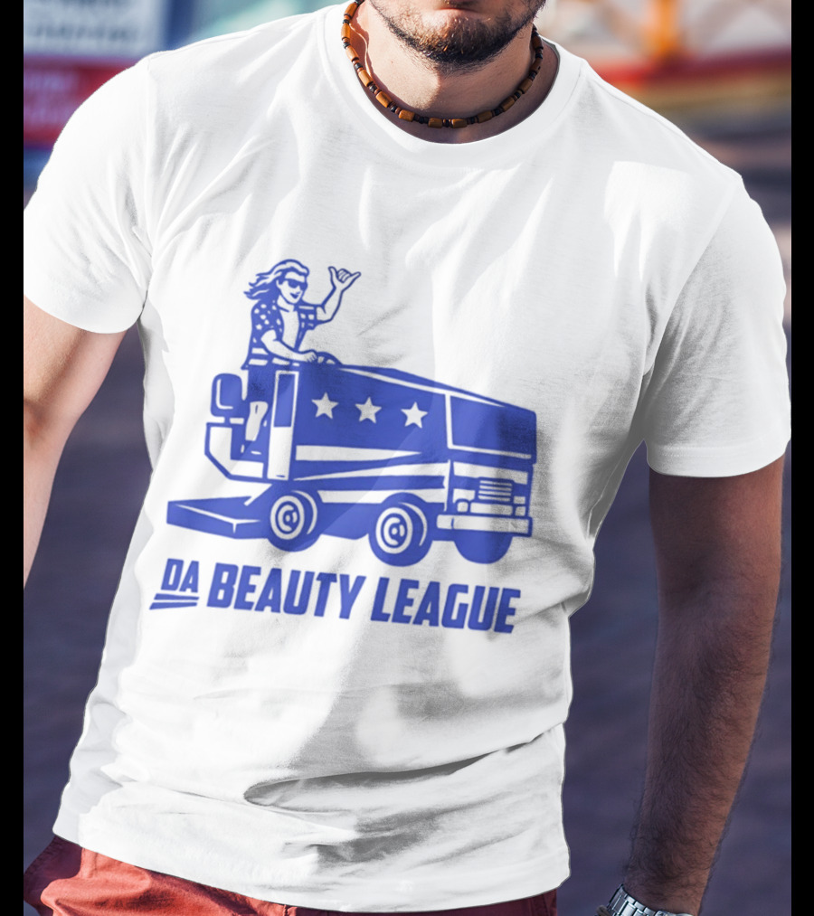 USA Wheels Zamboni Driver Da Beauty League Hockey T-Shirt