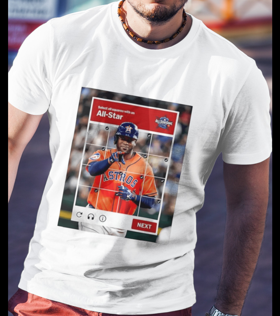 Yordan Alvarez Houston Astros Select All Squares All Star Captcha Meme T-Shirt