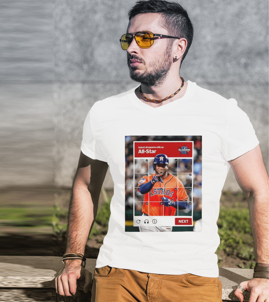 Yordan Alvarez Houston Astros Select All Squares All Star Captcha Meme T-Shirt