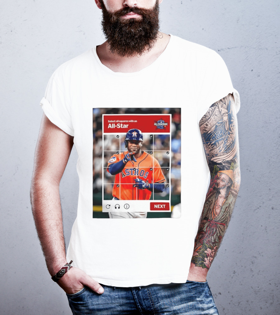 Yordan Alvarez Houston Astros Select All Squares All Star Captcha Meme T-Shirt