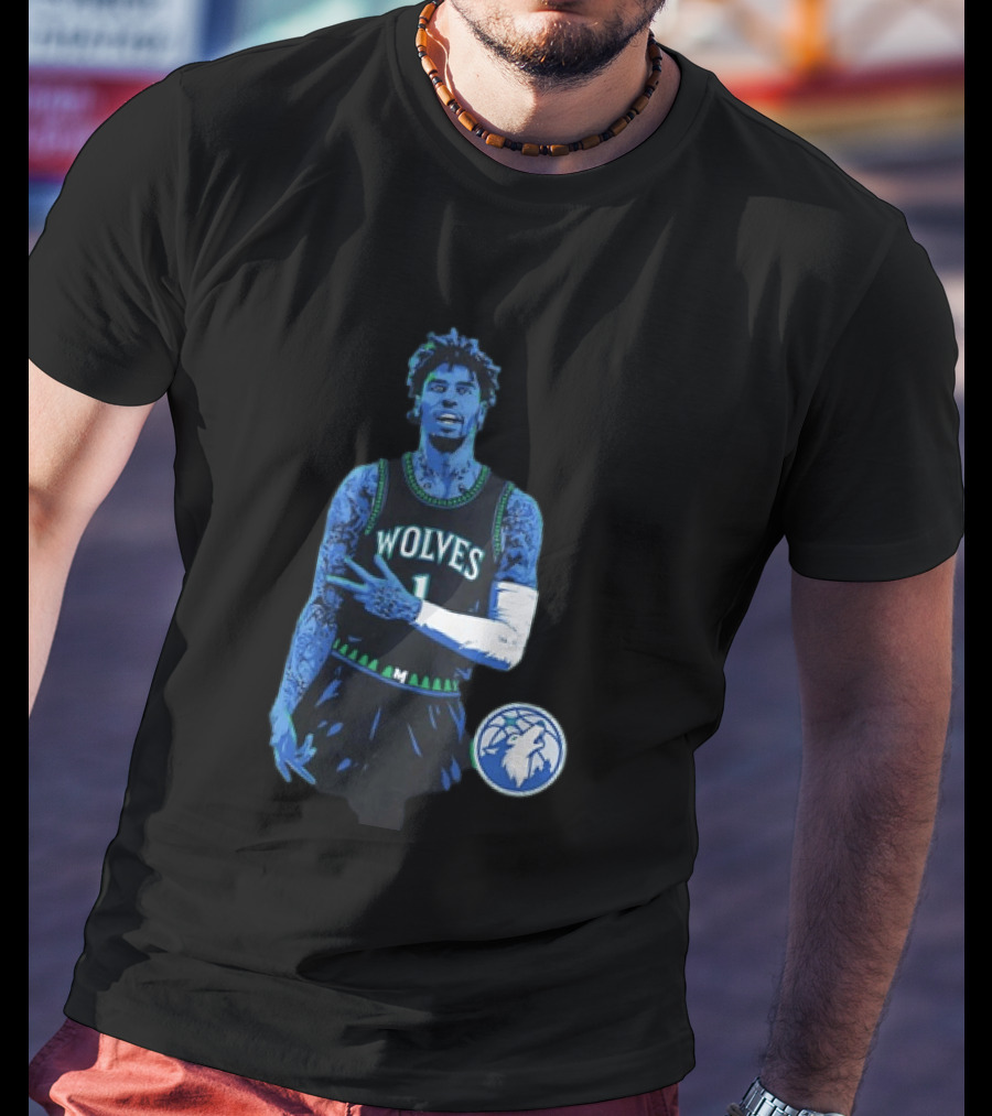 Anthony Edwards Wolves 1 Minnesota Timberwolves Basketball T-Shirt