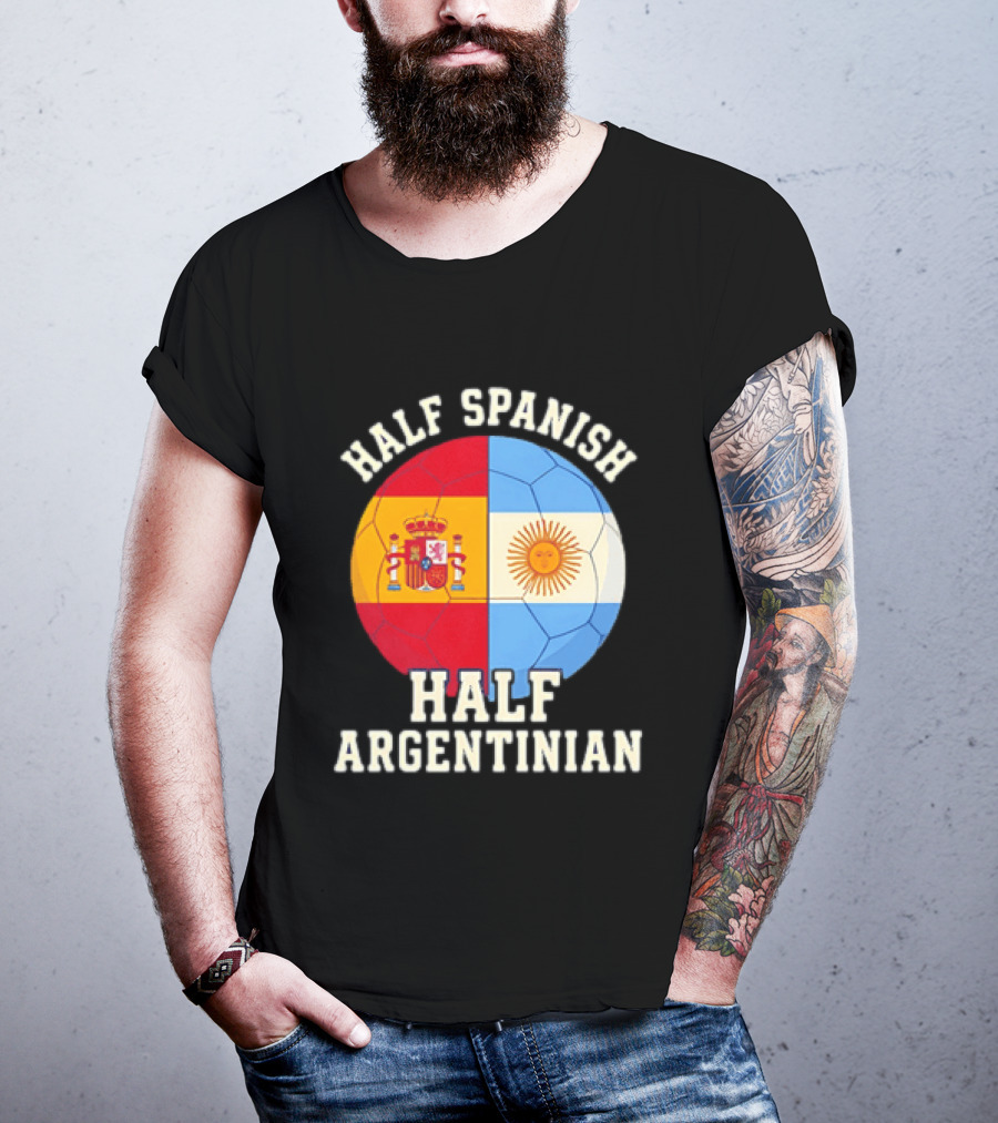 Half Spanish Half Argentinian Flag Ball T-Shirt