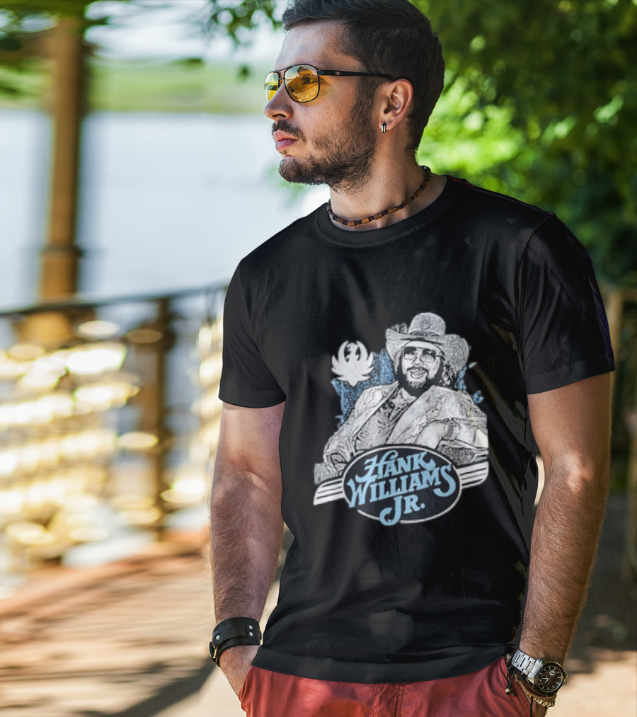 Hank Williams Jr 90s Anniversary Iconic Cowboy T-Shirt