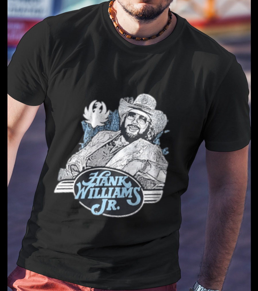 Hank Williams Jr 90s Anniversary Iconic Cowboy T-Shirt