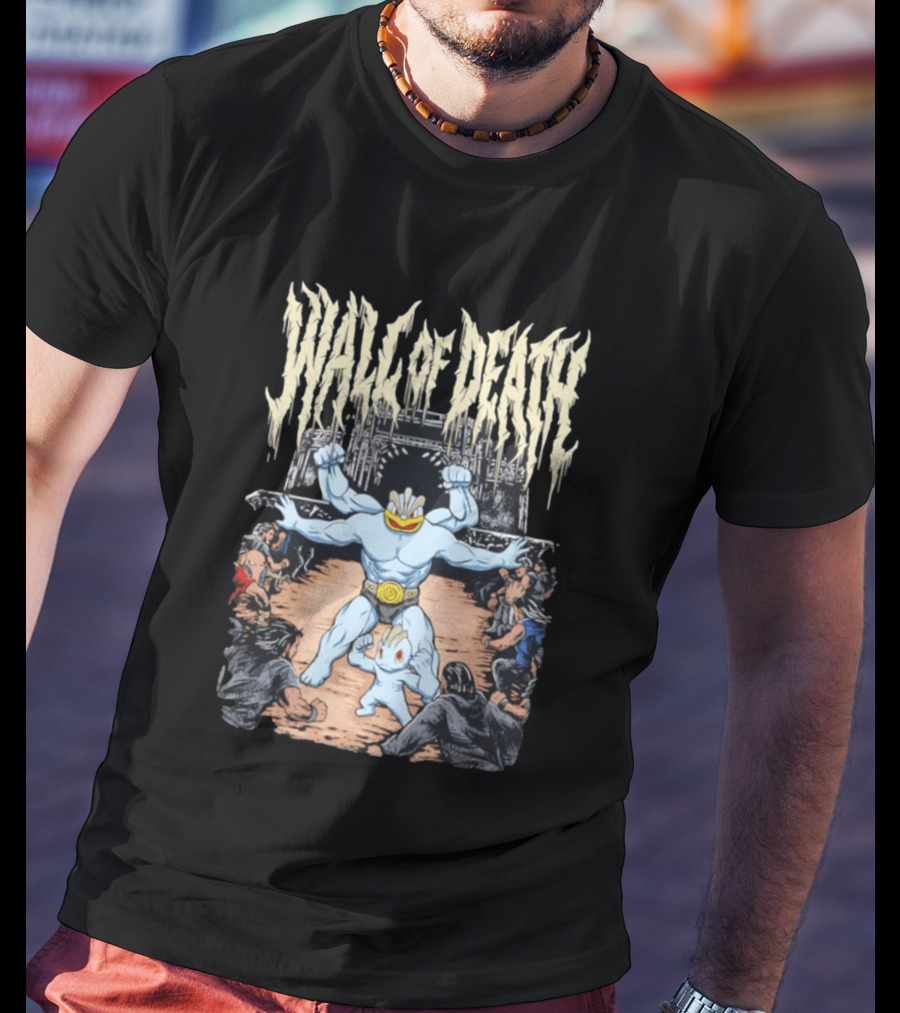 Pokemon Machamp Wall Of Death Heavy Metal Concert Battle T-Shirt