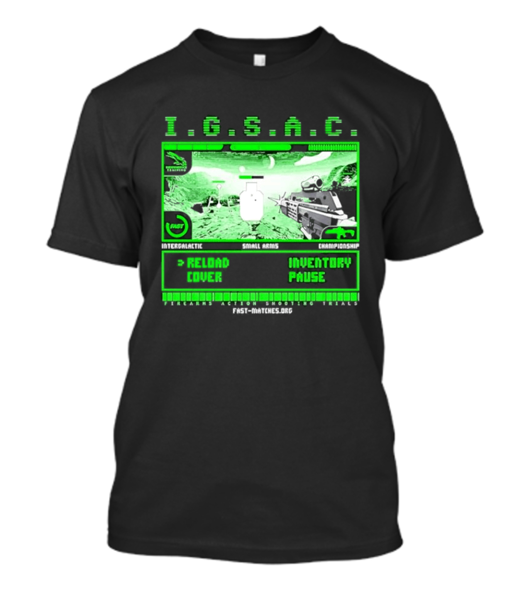 I.G.S.A.C Reload Cover Inventory Pause Gaming Interface Display T-Shirt