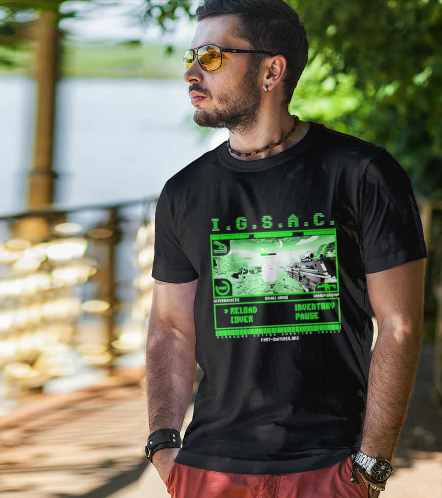 I.G.S.A.C Reload Cover Inventory Pause Gaming Interface Display T-Shirt