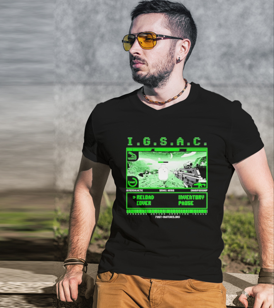 I.G.S.A.C Reload Cover Inventory Pause Gaming Interface Display T-Shirt