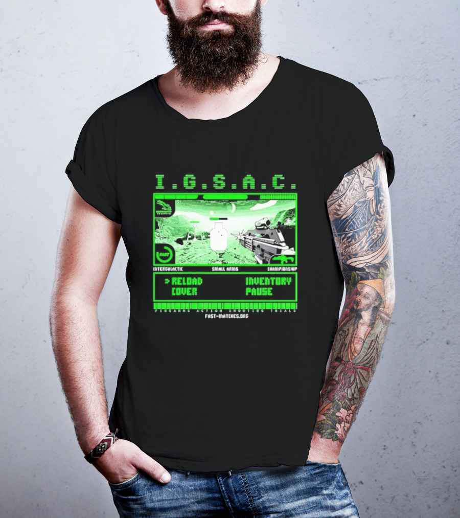 I.G.S.A.C Reload Cover Inventory Pause Gaming Interface Display T-Shirt