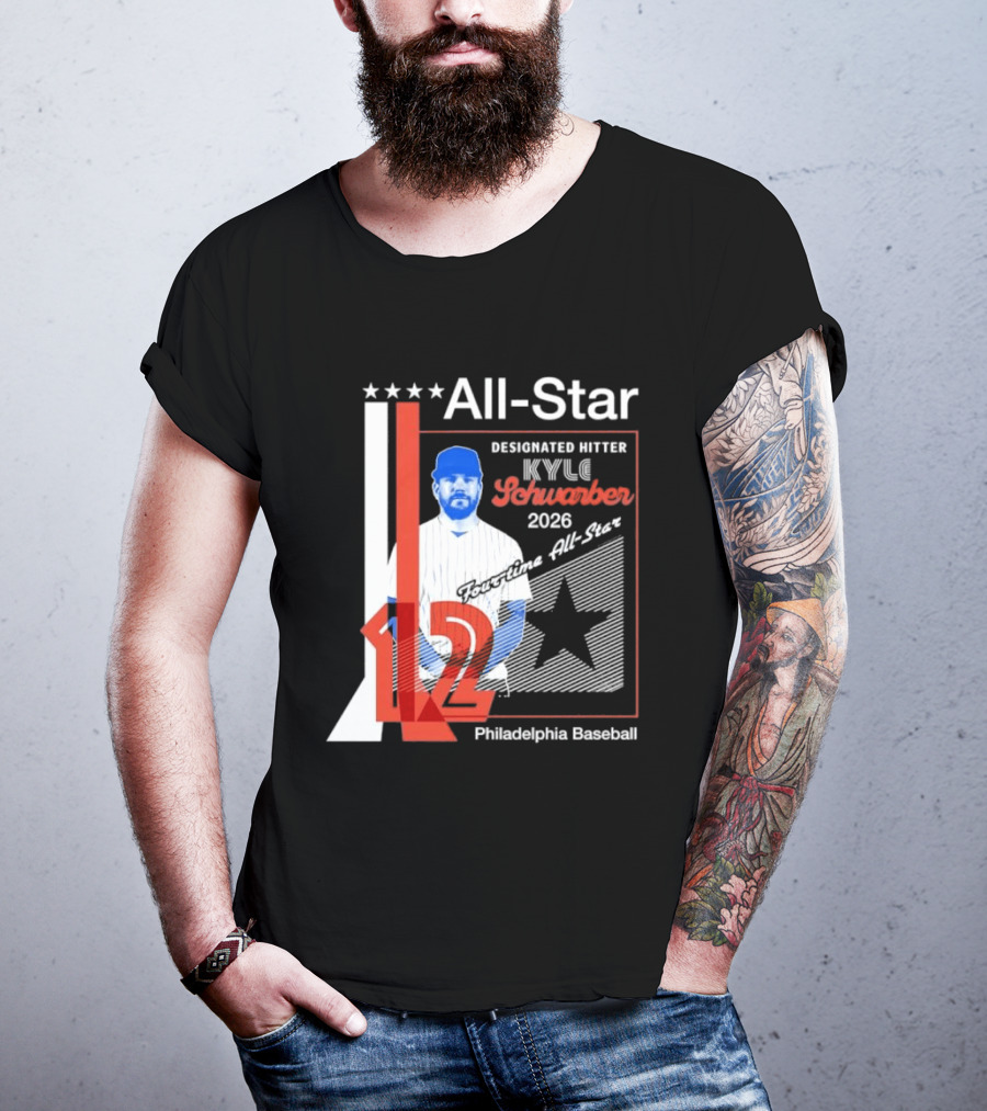 Kyle Schwarber Philadelphia Baseball 2026 All Star Designated Hitter Number 12 T-Shirt