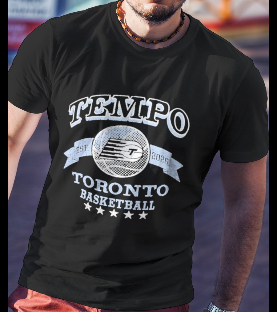 Tempo Toronto Basketball 2026 Est Stars T-Shirt