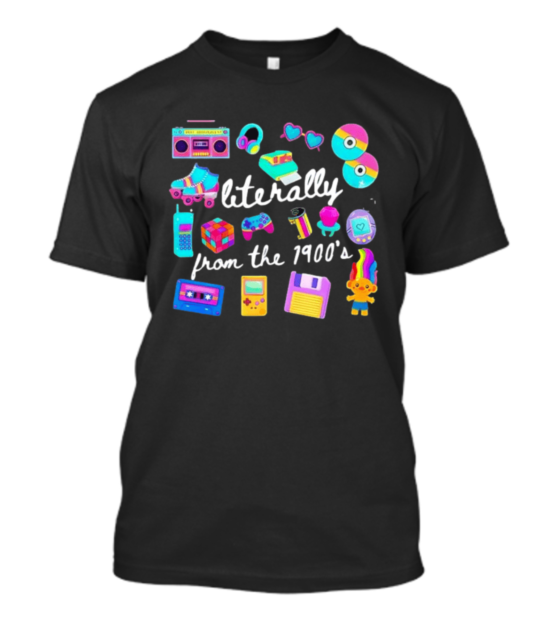 Literally From The 1900s Boombox Cassette Tape Gamer 80s 90s Nostalgia T-Shirt