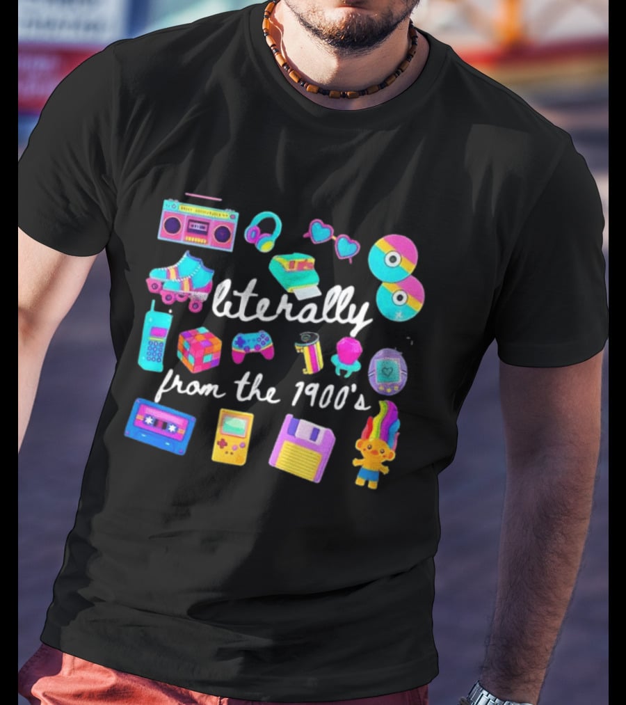 Literally From The 1900s Boombox Cassette Tape Gamer 80s 90s Nostalgia T-Shirt