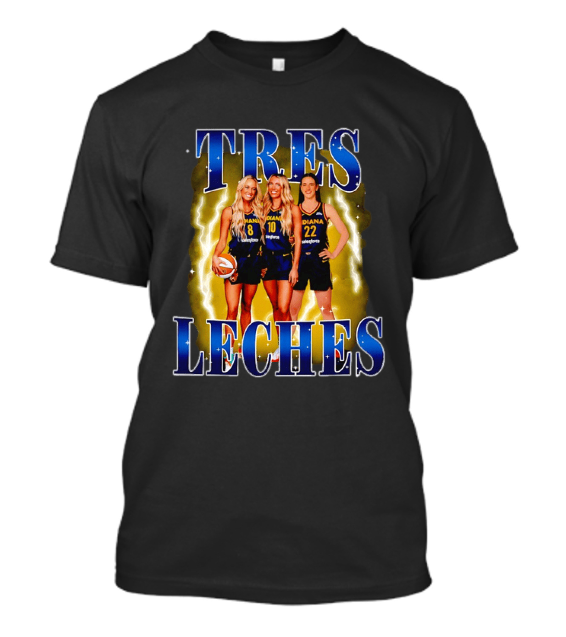 Tres Leches Caitlin Clark Cunningham Lexie Hull Indiana Fever Basketball WNBA 2026 T-Shirt