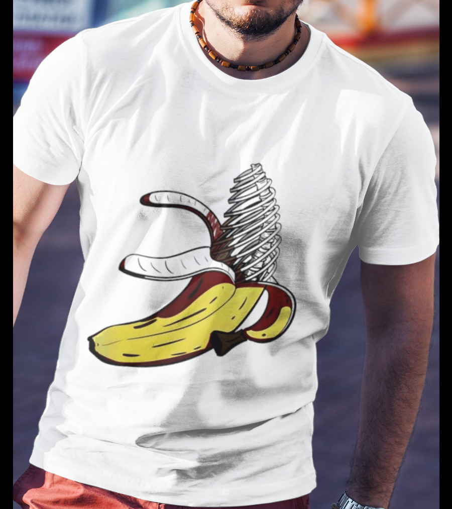 Anatomical Banana Skeleton Surreal Peeled Fruit T-Shirt