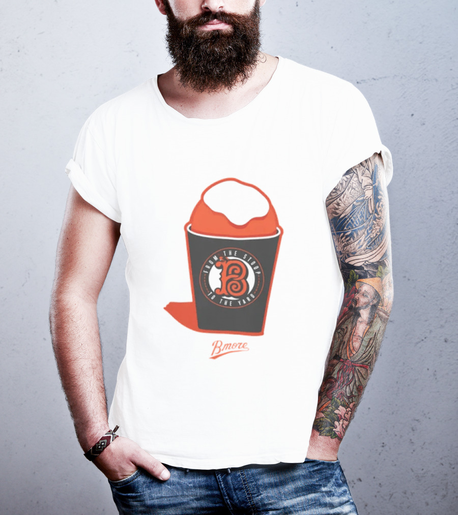 Baltimore Orioles From The Stoop To The Yard Snowball Bmore T-Shirt