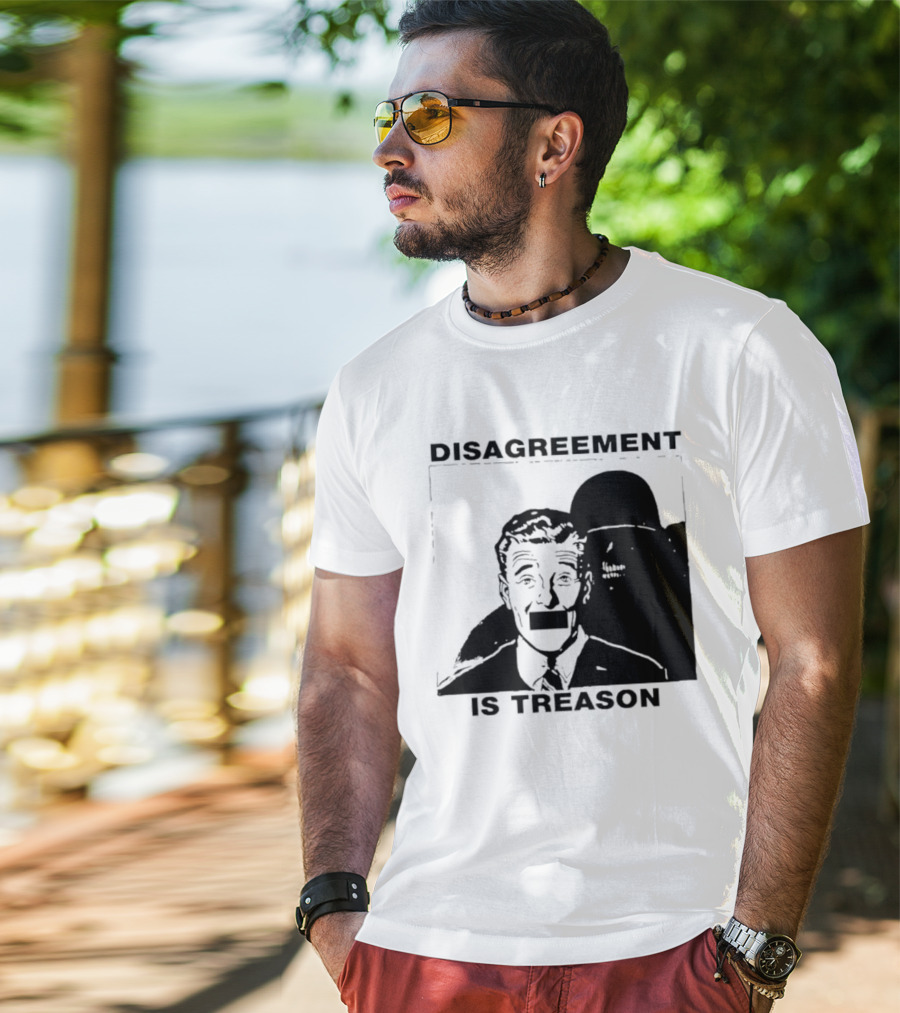 Disagreement Is Treason Retro Dystopian Censorship T-Shirt