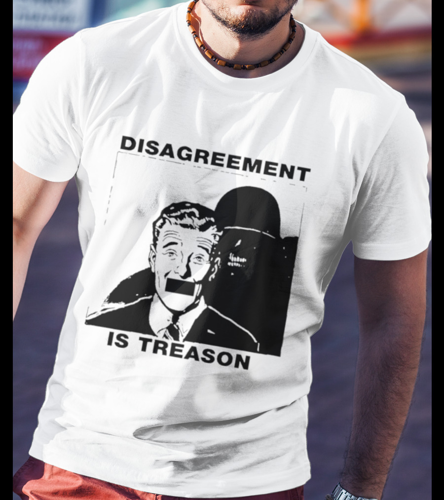 Disagreement Is Treason Retro Dystopian Censorship T-Shirt