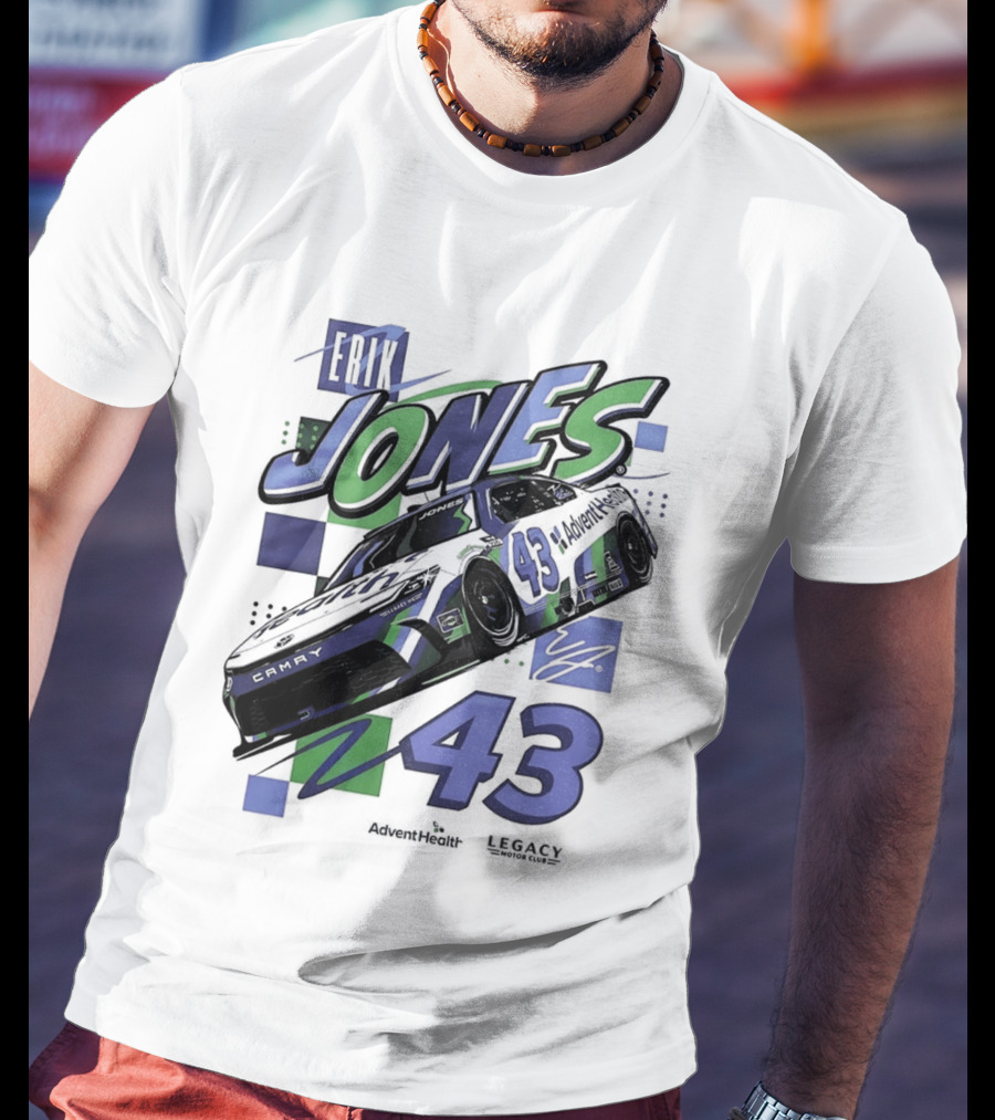 Erik Jones 43 Legacy Motor Club Toyota Camry Racing Team NASCAR T-Shirt