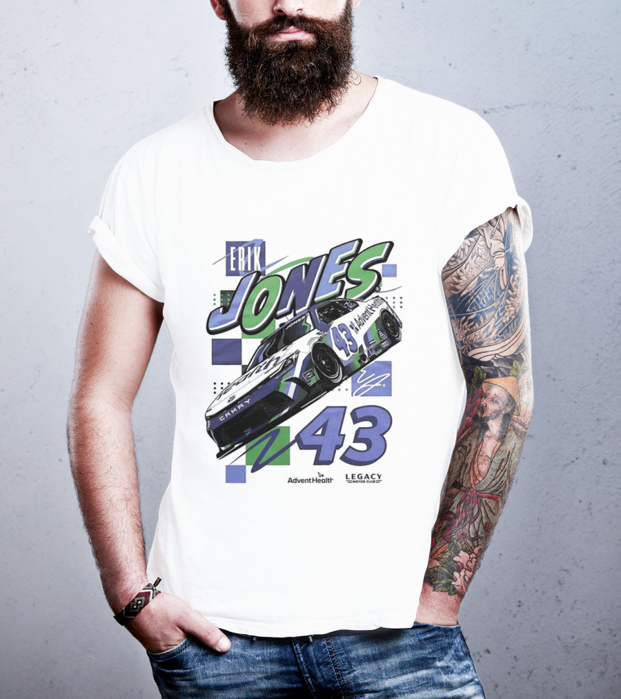 Erik Jones 43 Legacy Motor Club Toyota Camry Racing Team NASCAR T-Shirt