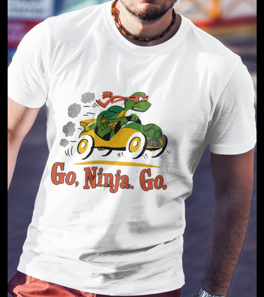 Ninja Turtle Racing In Classic Go Kart T-Shirt