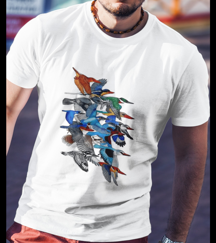 Kingfisher Birds Flying Wildlife Nature Species Collection T-Shirt
