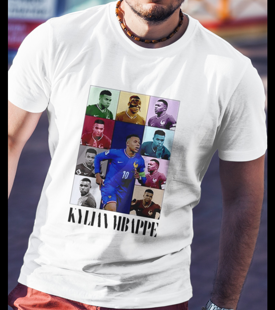 Kylian Mbappé France Football The Eras Tour Collage T-Shirt