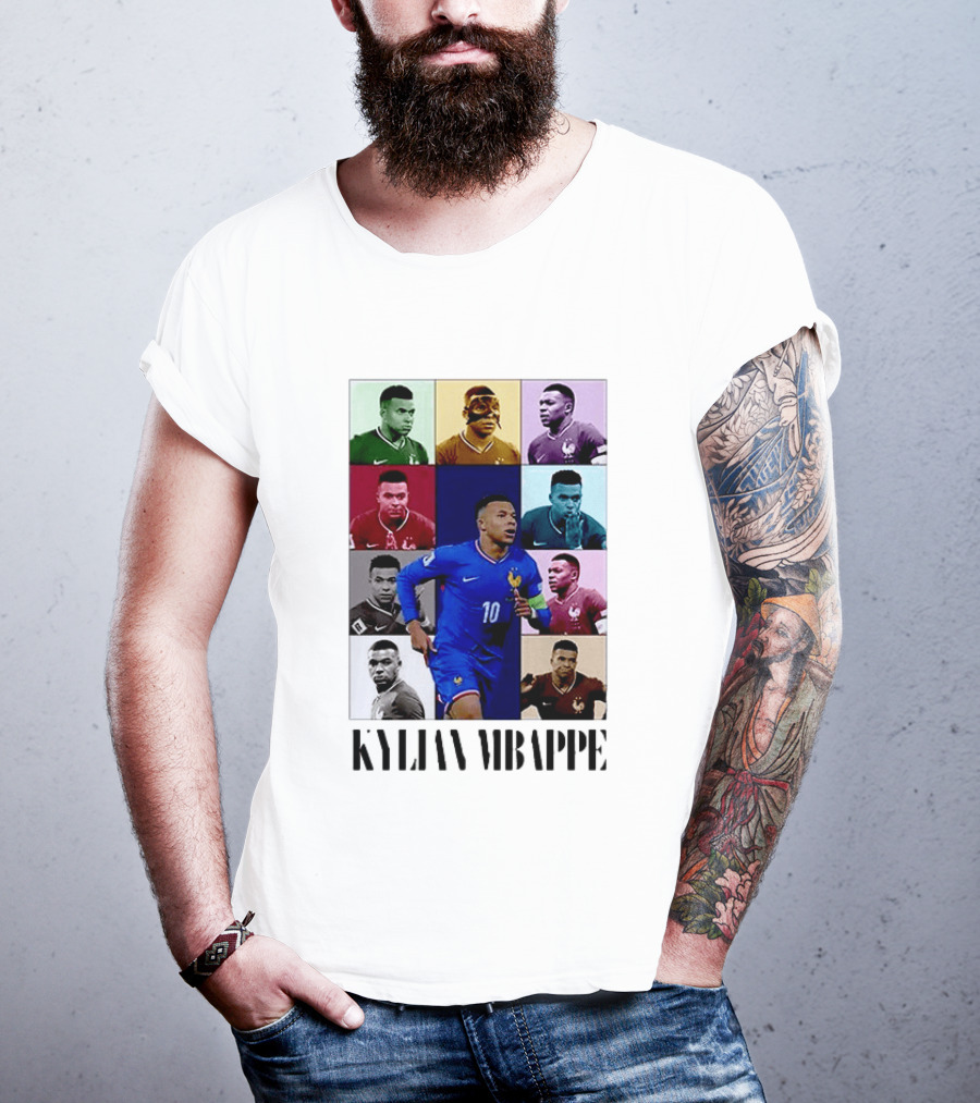 Kylian Mbappé France Football The Eras Tour Collage T-Shirt