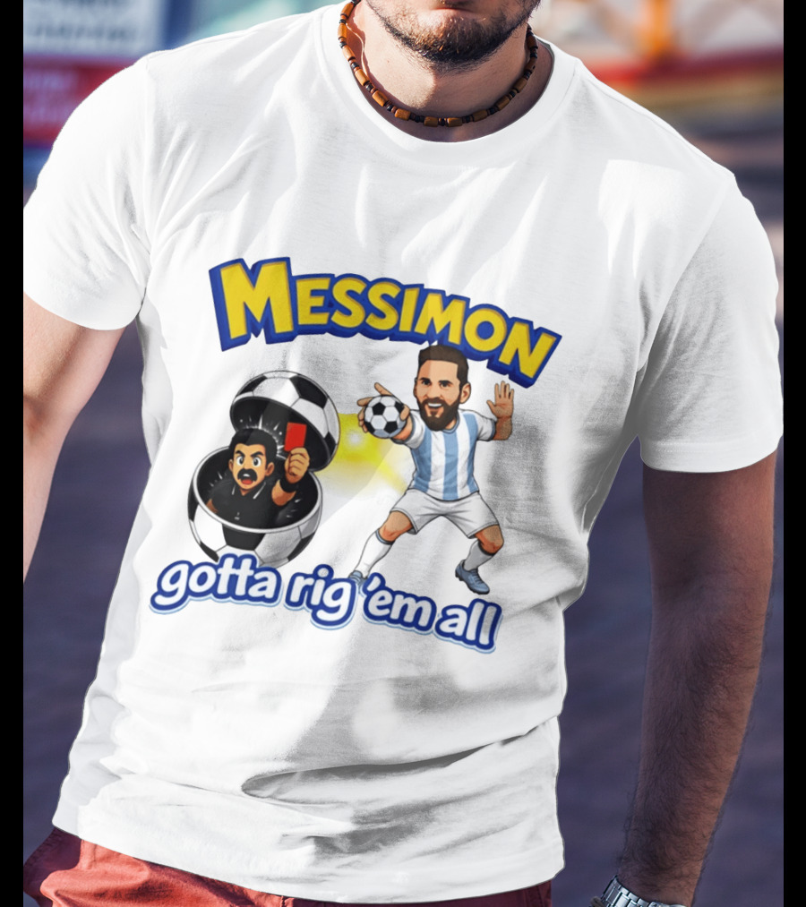 Messimon Soccer Fusion Gotta Rig 'em All Cartoon T-Shirt