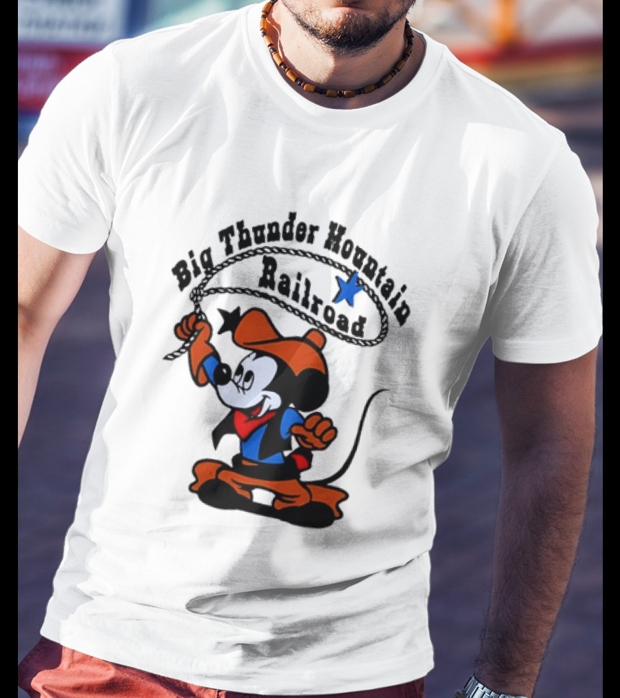 Mickey Mouse Cowboy Lasso Big Thunder Mountain Railroad T-Shirt