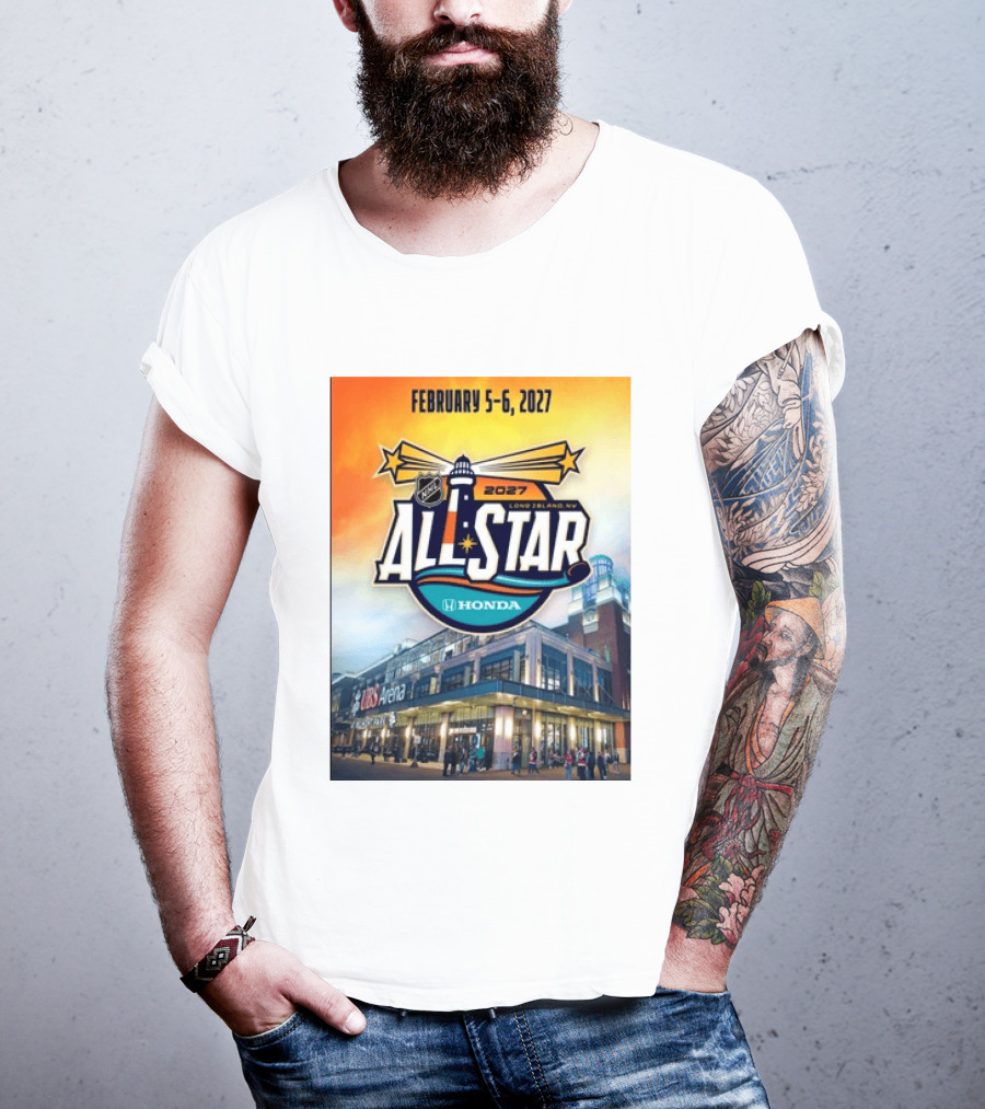 NHL All Star 2027 Honda February 5 6 UBS Arena Long Island NY T-Shirt