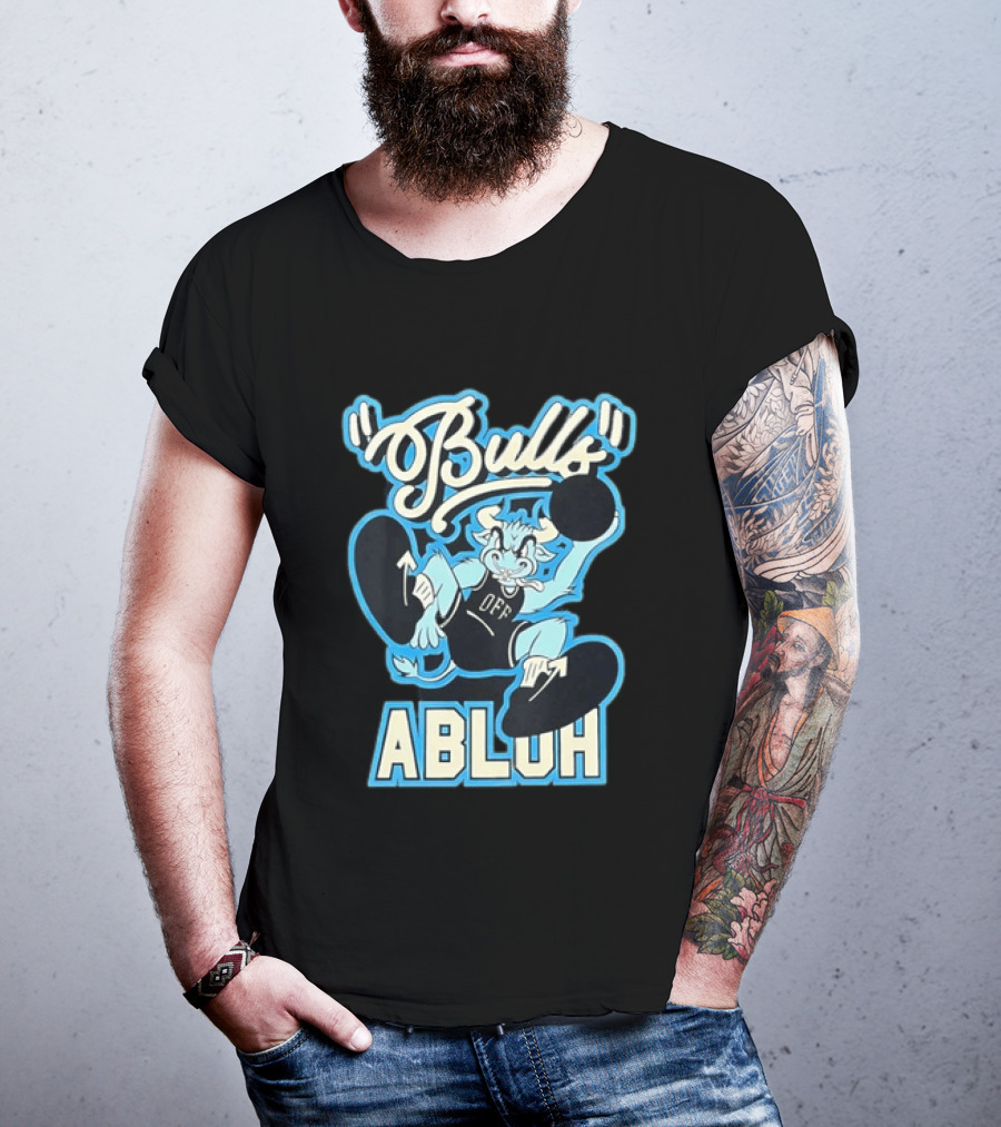 Off White Bulls Abloh Cartoon Basketball T-Shirt