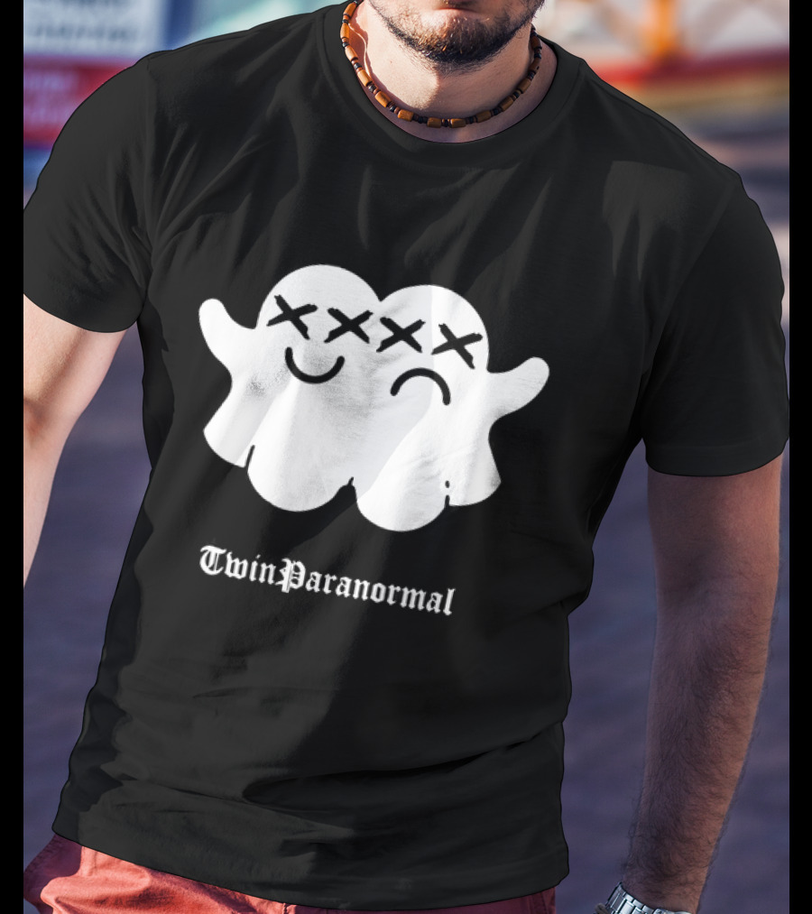 Twin Paranormal Ghost Duo Spooky Matching Spirits T-Shirt