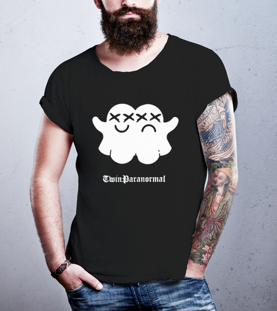 Twin Paranormal Ghost Duo Spooky Matching Spirits T-Shirt