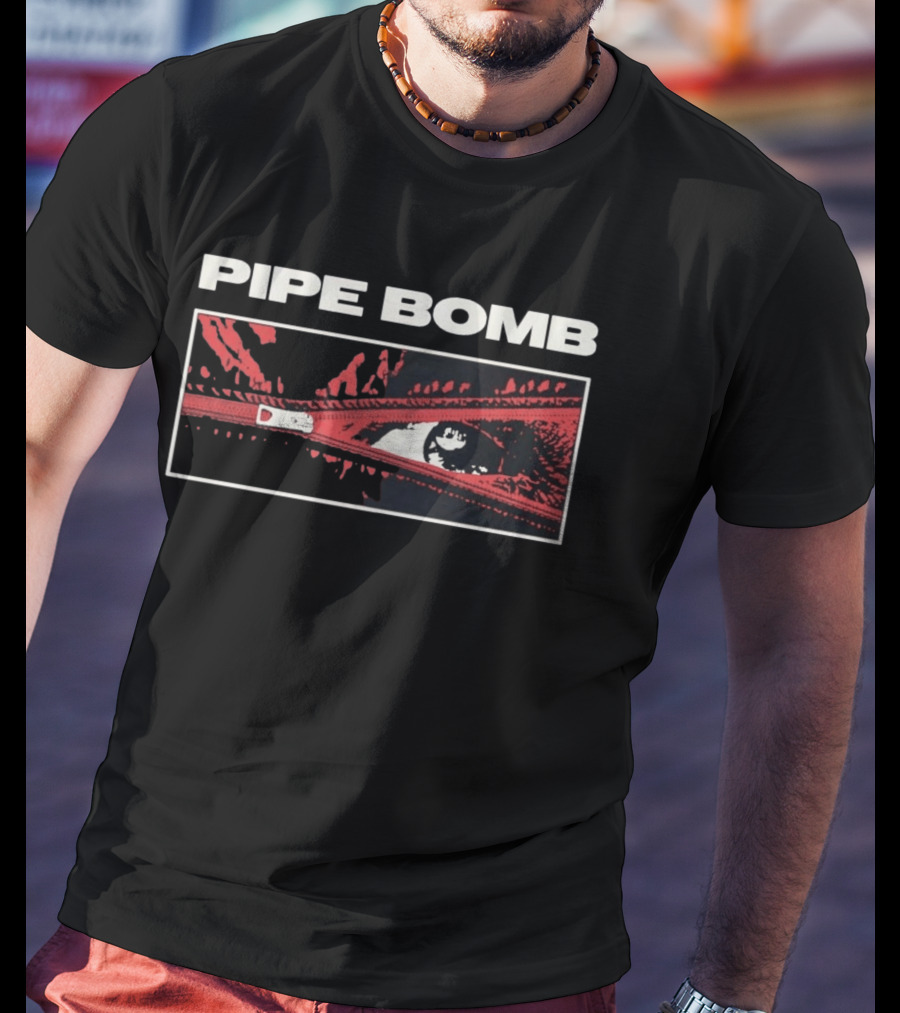 Pipe Bomb Zipper Eye Reveal Grunge Comic T-Shirt