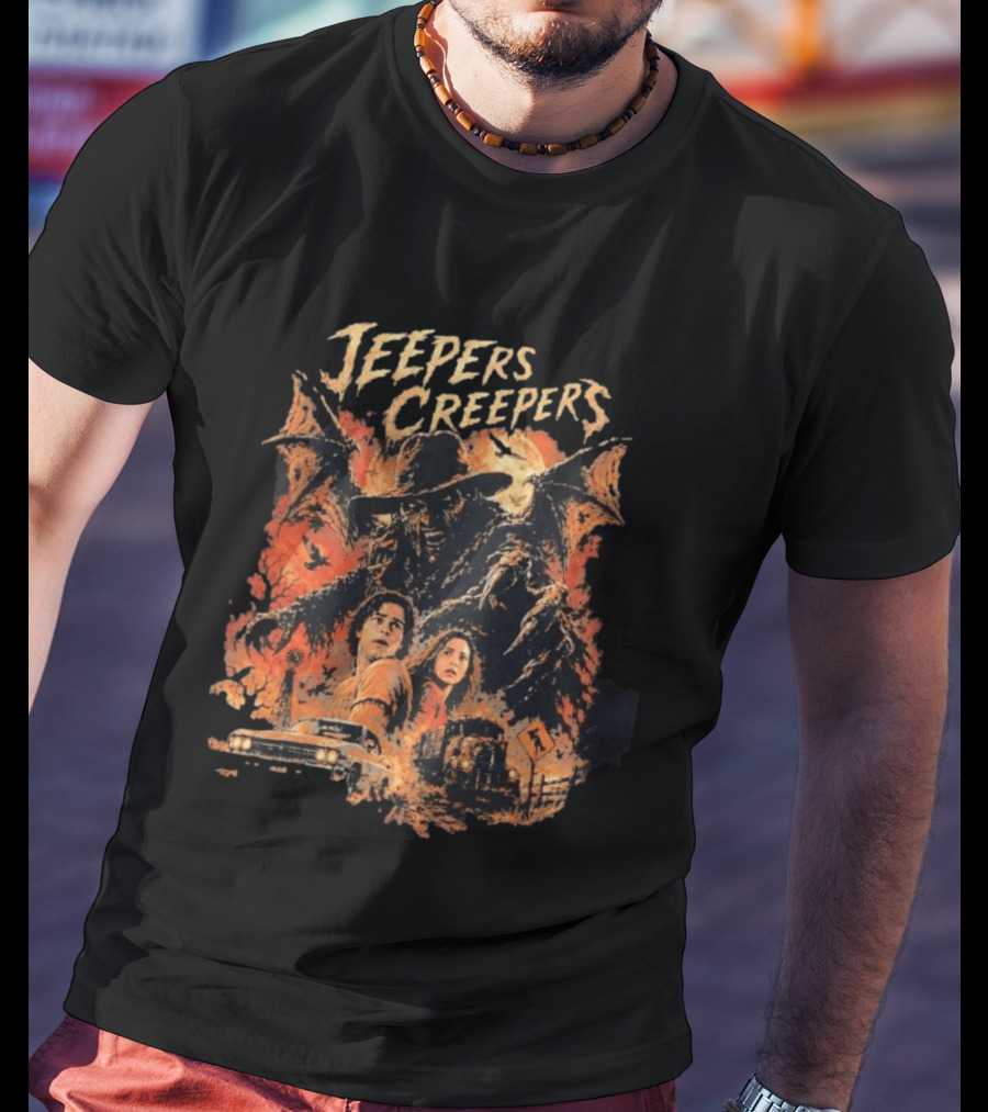 Jeepers Creepers Horror Creature And Victims Movie Scene T-Shirt